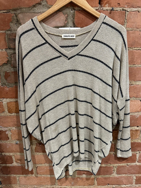 NESSA V STRIPE TOP